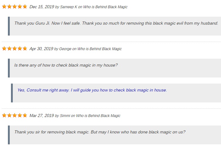 Black Magic Removal Specialist Reviews